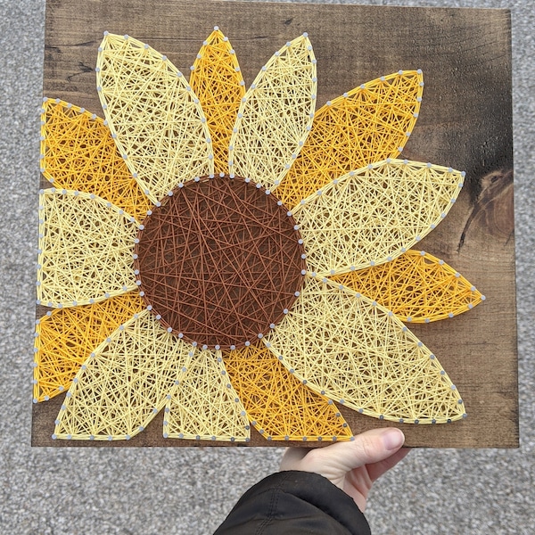Sunflower String Art Etsy
