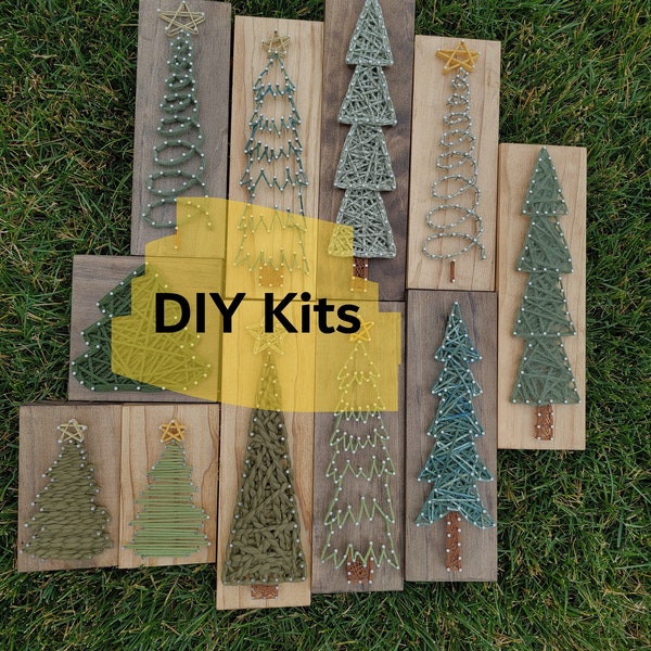 DIY Kit - Christmas Tree String Art Kit - DIY String Art Kit - DIY Christmas Decor - Christmas Activity