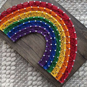 Rainbow String Art - Rainbow Sign - Ready to Ship