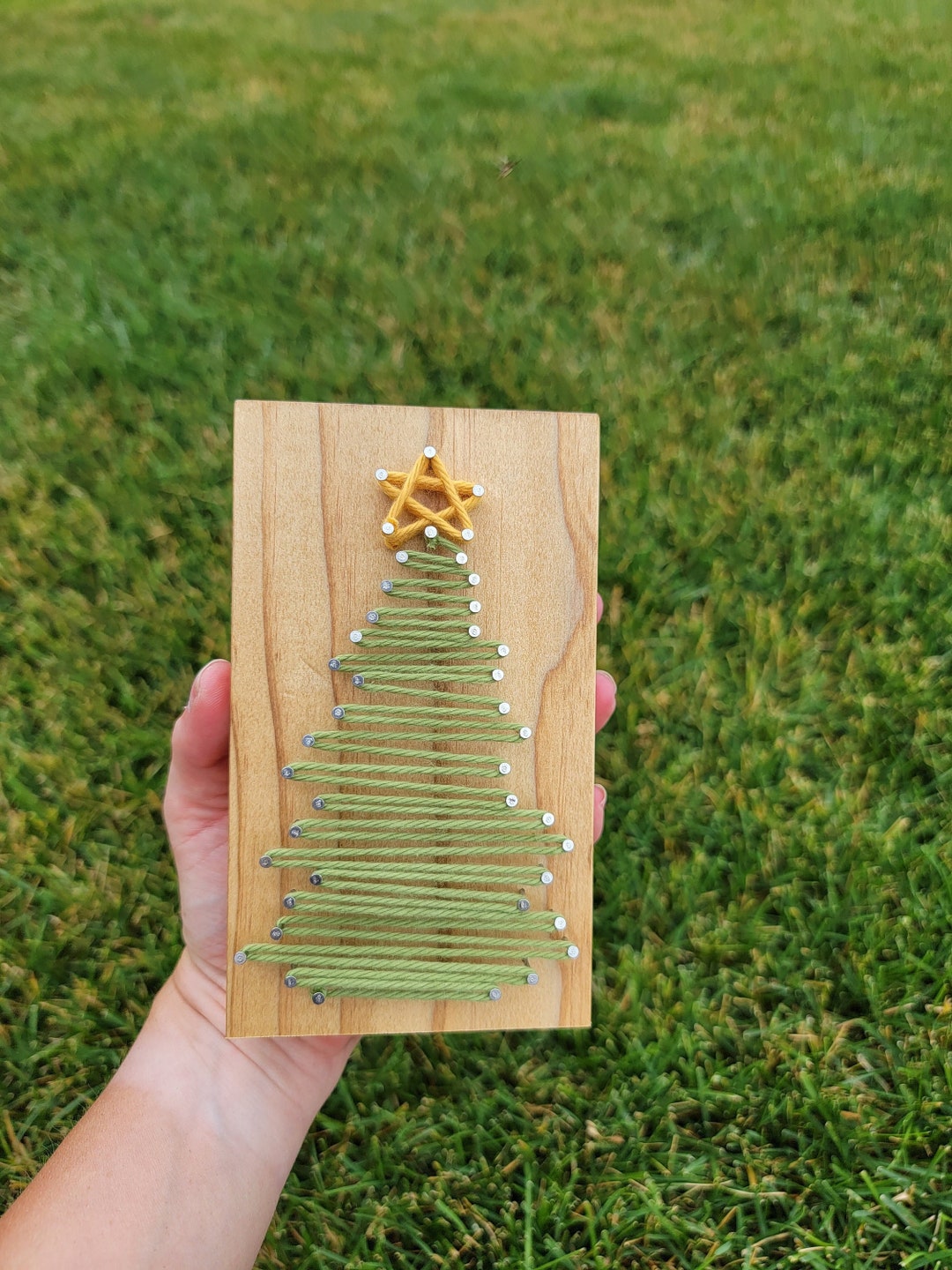 Zig Zag Tree String Art on Light Stain Made to Order - Etsy