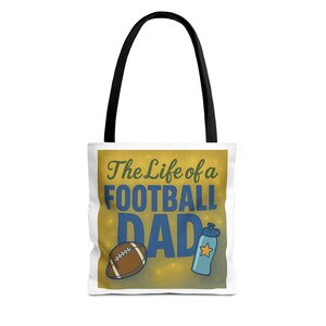Football Dad Tote Bag, Personalized Gift for Football Lovers, Stylish Grocery Bag, Sports Event Carryall, Fun Father&#39;s Day Gift
