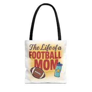 Football Mom Tote Bag - Perfect for Game Day, Sports Events, Shopping, Gym, Gifts for Moms