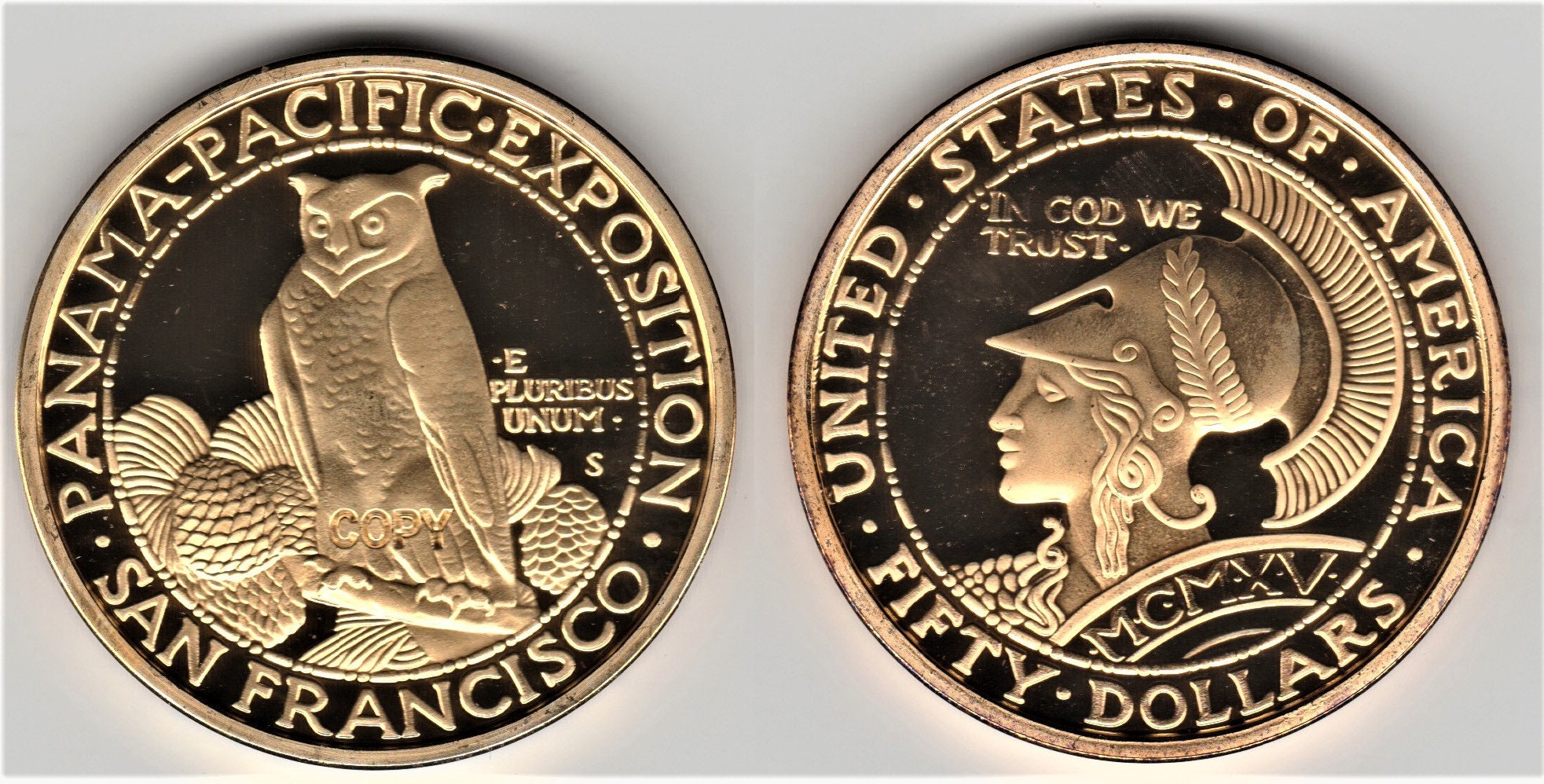 America's Rarest; 1915-S Panama Pacific Exposition (owl & Helmeted