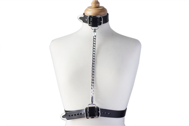 Belt Harness with Chain and Silver Brass Hardware Belcalis Harness
