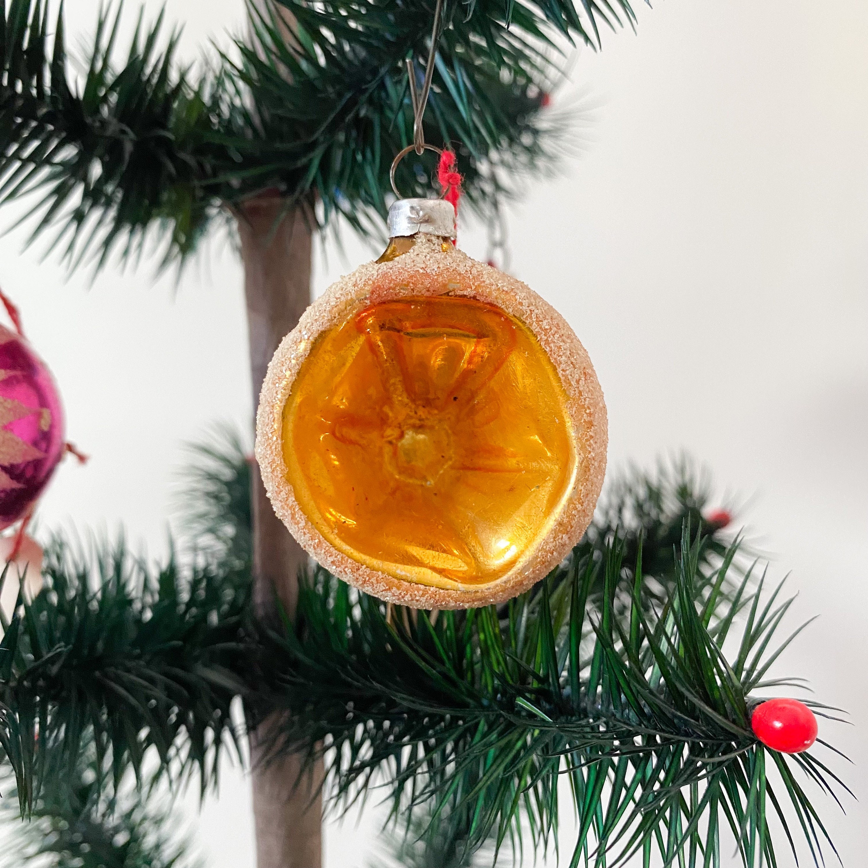 Vintage Glass Reflector Ornament - Etsy