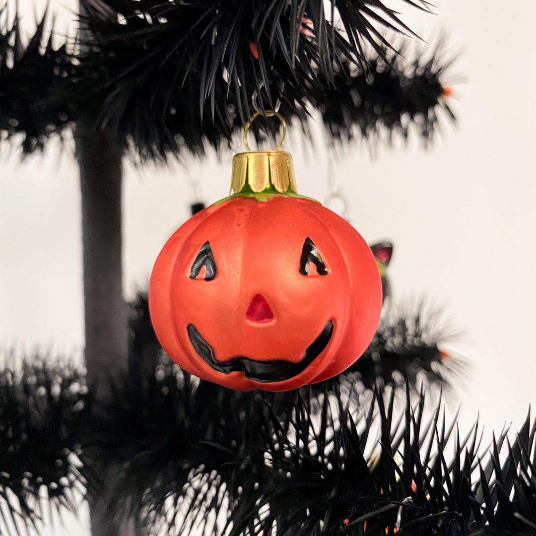 ハロウィンガラスカボチャオーナメント - Etsy 日本
