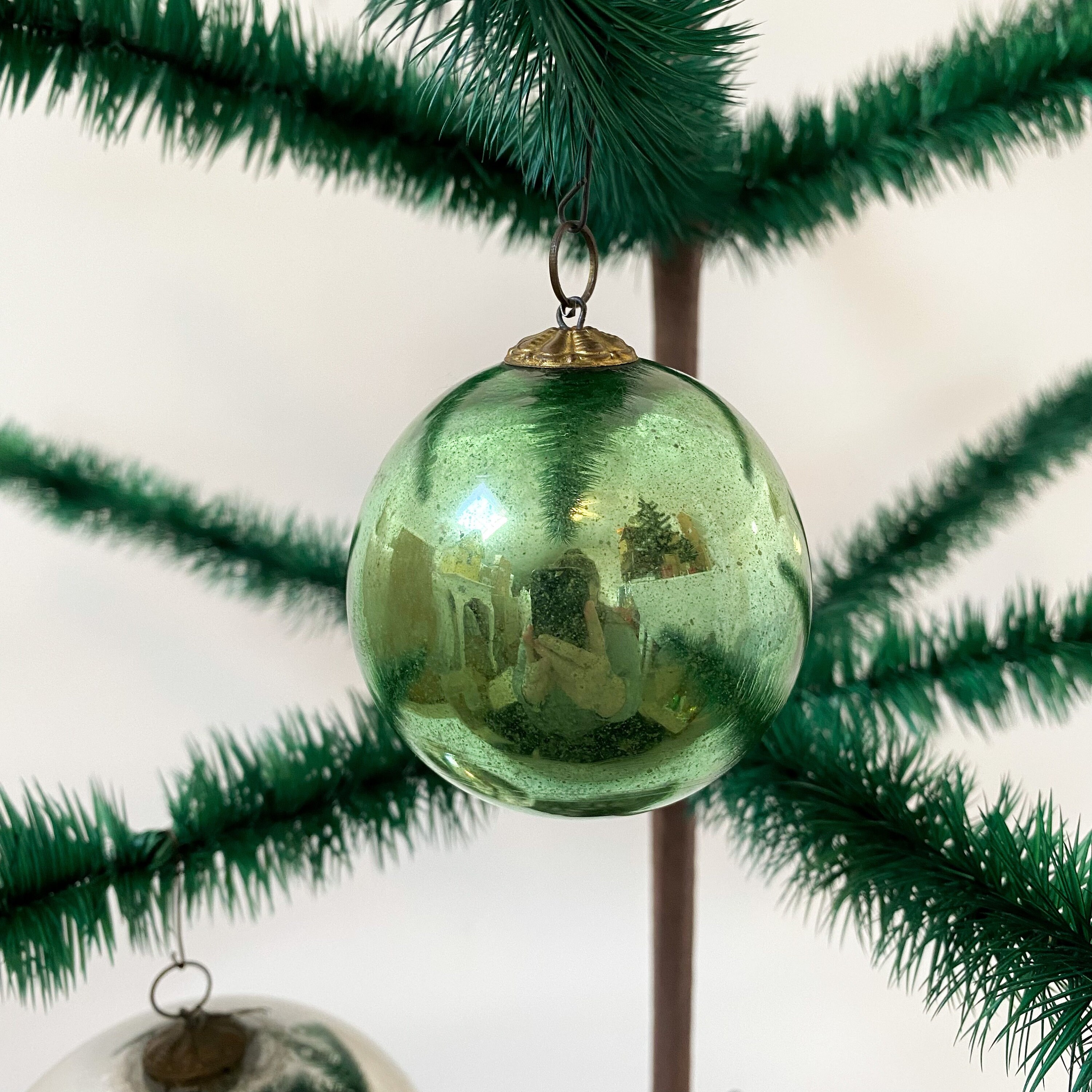 Green Kugel Ornament - Etsy