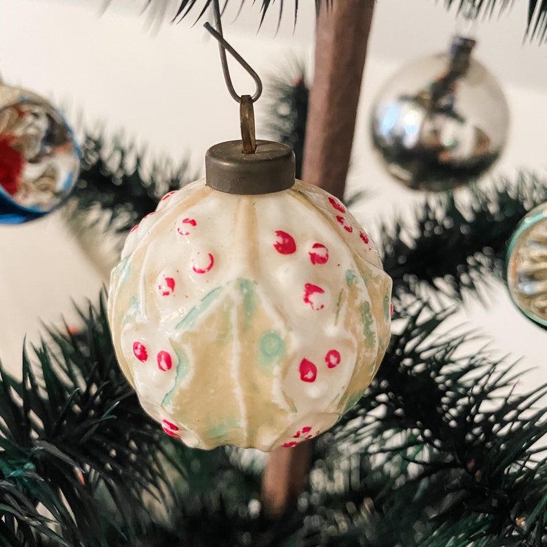 Antique Milk Glass Christmas Ornament  Etsy