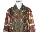 Hermes Paris A.D 39 Orsay reversible printed quilted and plain boiled silk on the other, great vintage condition.
