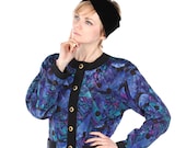 Felicia vintage quilted floral Chanel style ladies jacket, 1980s in mint condition.