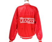 Vintage 70s cyclist jacket with back pockets, woolen knitted with quilted shoulders and bust, in mint condition after more than 40 years.