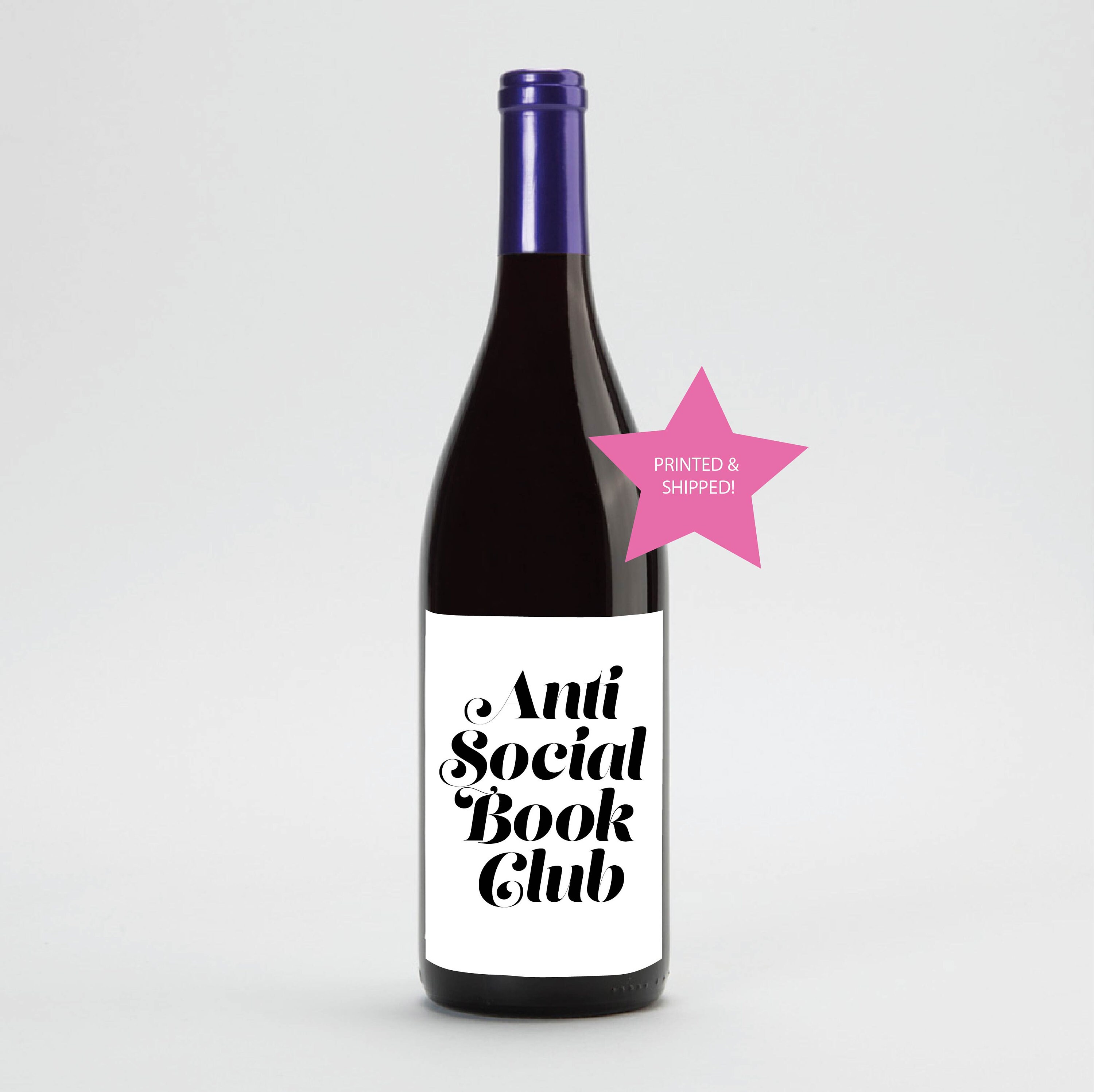 Book Club Wine Label - Etsy