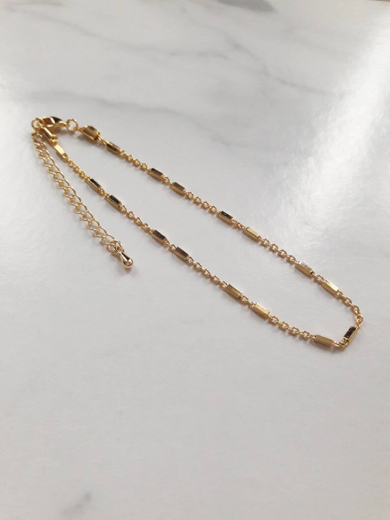 16K Gold Plated Anklet,gold chain anklet,dainty gold anklet,delicate chain anklet,gold ankle bracelet,simple anklet,modern anklet,gift idea