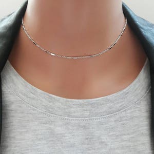 Dainty Gold Chain Choker Necklace Gold Delicate Chain Necklace Simple Necklace Everyday Necklace Gold Necklace For Women Gift For girlfriend image 8