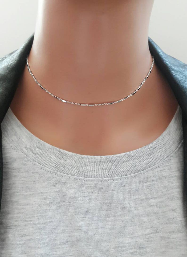 Dainty Gold Chain Choker Necklacegold Delicate Chain Etsy