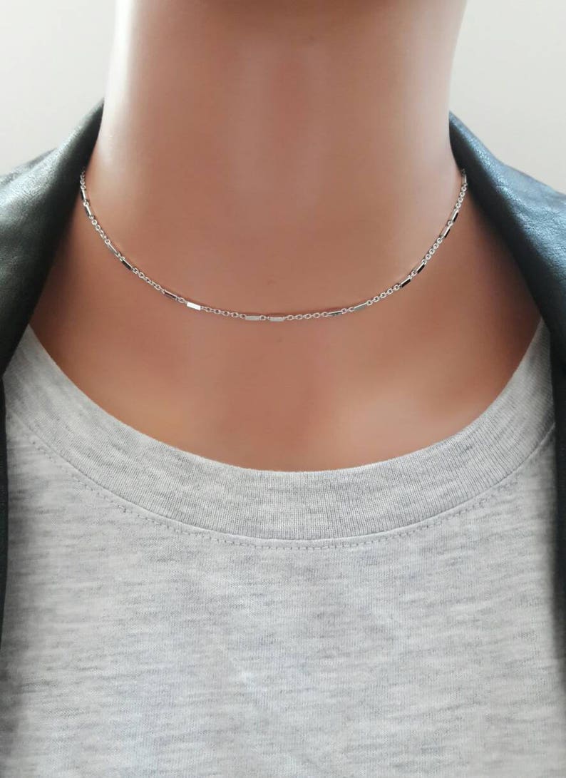 Dainty Gold Chain Choker Necklace Gold Delicate Chain Necklace Simple Necklace Everyday Necklace Gold Necklace For Women Gift For girlfriend image 8