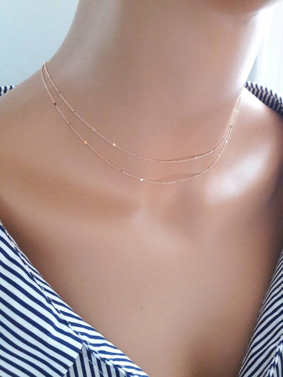 Rose Gold Chain Chokerrose Gold 