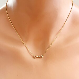 Dainty Gold Knot Necklace Gold Chain Choker Necklace Gold Delicate Chain Choker Necklace Simple Necklace Everyday Jewelry Gift For Mom image 9