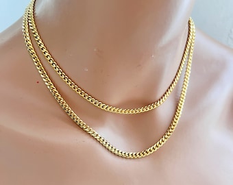 Gold Chain Necklace Curb Chain Necklace Gold Chain Choker Necklace For Women Simple Chain Necklace Minimalist Jewelry Everyday Necklace