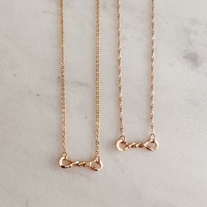 Dainty Gold Knot Necklace Gold Chain Choker Necklace Gold Delicate Chain Choker Necklace Simple Necklace Everyday Jewelry Gift For Mom image 3