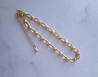 24K gold plated chain anklet,dainty chain anklet,delicate gold chain anklet,layering jewelry,gold anklet,boho anklet,stacking anklet