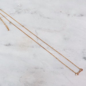 Dainty Gold Knot Necklace Gold Chain Choker Necklace Gold Delicate Chain Choker Necklace Simple Necklace Everyday Jewelry Gift For Mom image 5