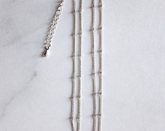 Silver plated chain anklet,silver satellite chain anklet,dainty anklet,delicate beaded chain anklet,silver anklet bracelet,layered anklet