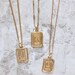 Gold initial necklace,24K Gold Plated Square Initial Necklace, Letter necklace, Personalized Necklace, Gold Name Necklace, Graduation gifts