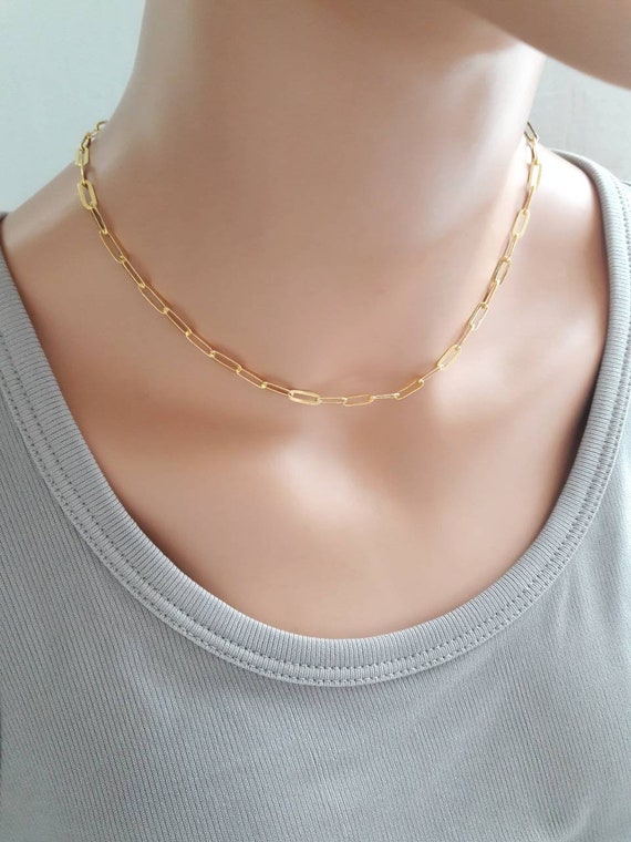 Two Layered Paperclip Necklace – Brooklyn Tag