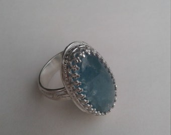 aquamarine ring, ladies aquamarine ring, ladies blue ring, ladies oval blue ring, aquamarine oval ring, blue aquamarine ring, ladies ring