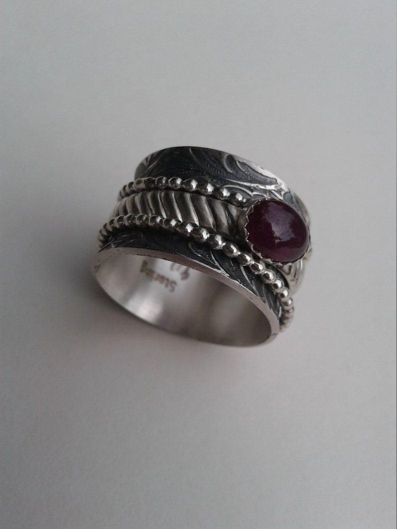 Ruby Spinner Ring Women's Spinner Ring Spinner Ring With | Etsy