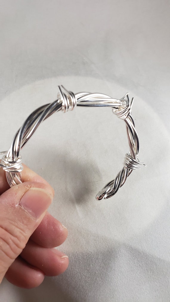 Barbed Wire Bracelet | Two Guauges of Sterling Silver wire c… | Flickr