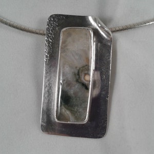 ocean jasper pendant, ocean jasper necklace, ocean jasper pendant on omega chain, ocean pendant, ocean jasper silver pendant, ladies pendant