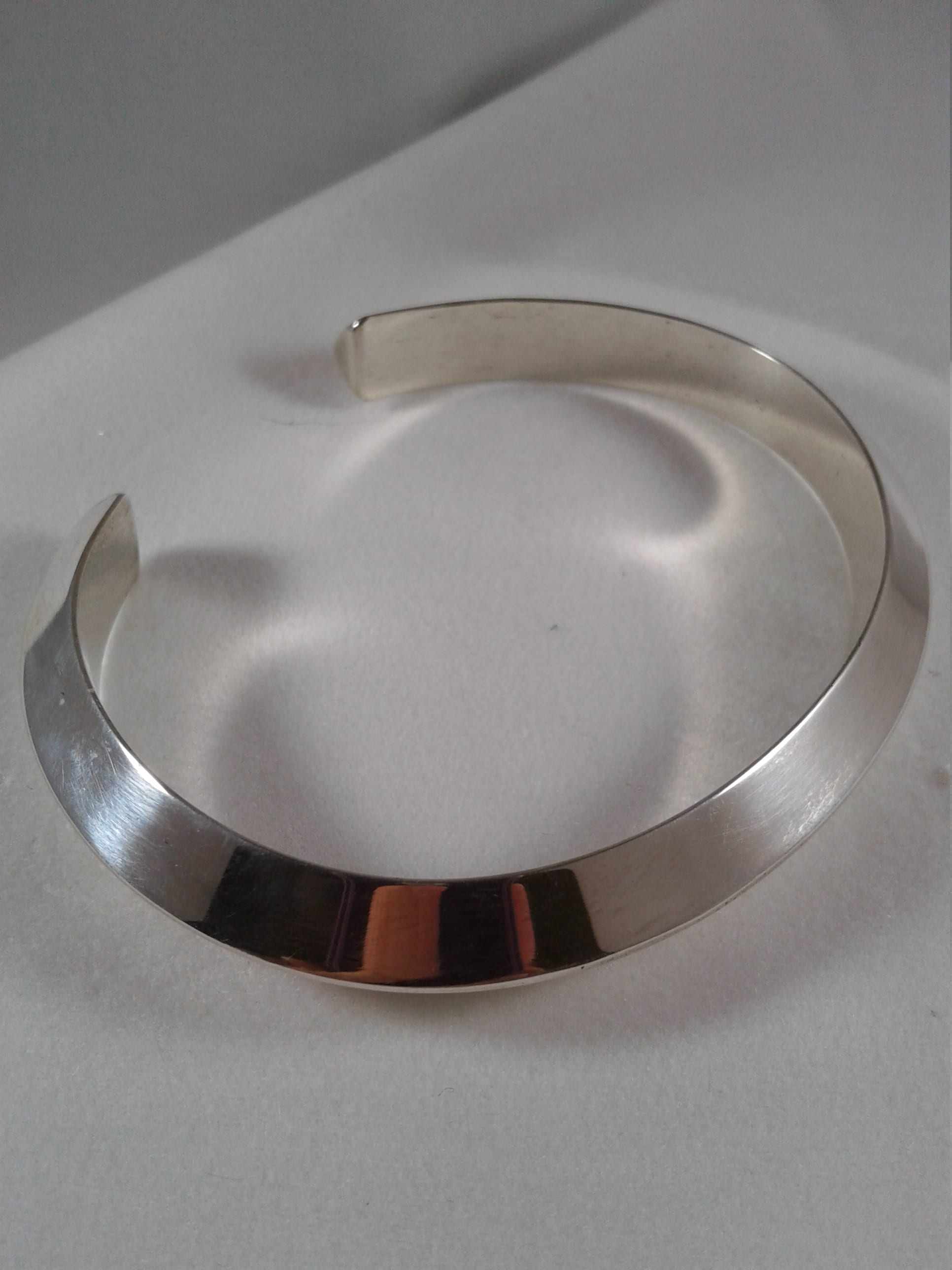 Sterling Silver Triangle Bangle - Etsy