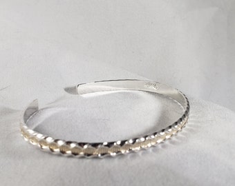 pattern wire stacker cuff, pattern wire bracelet, silver stacker bracelet, silver pattern bracelet, ladies silver bracelet, silver bracelet