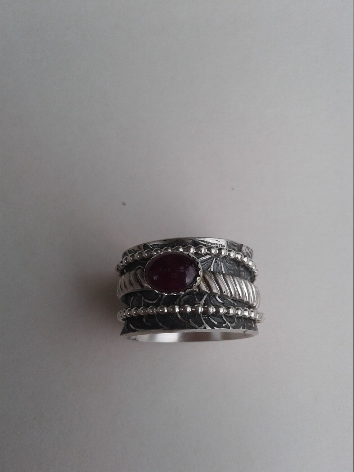 Rubymotion Spinner Rings Ruby Spinner Ring, Women's Spinner Ring, Spinner Ring With Oval Ruby ...