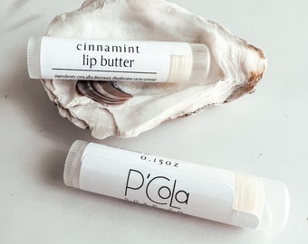 Cinnamint - Lip Butter - Natural Lip Balm - Beeswax Lip Balm - Flavored Lip Balm - Lip Care - Stocking Stuffer - Lip Gloss