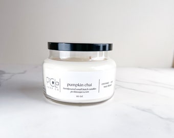 Pumpkin Chai, Handmade Candle, Coconut Soy Blend Candle, Hand Poured Candle