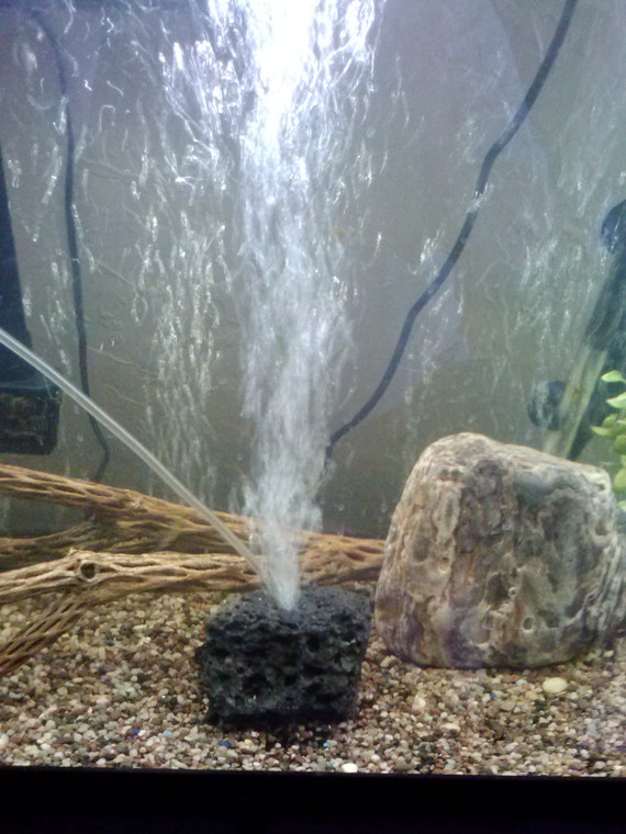 Fish Tank Aquarium Ornament Decor Natural Stone Air Bubble Etsy