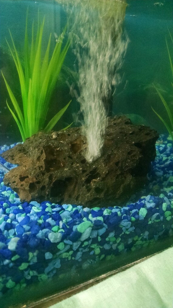 Fish Tank Aquarium Ornament Decor Natural Stone Air Bubble Etsy