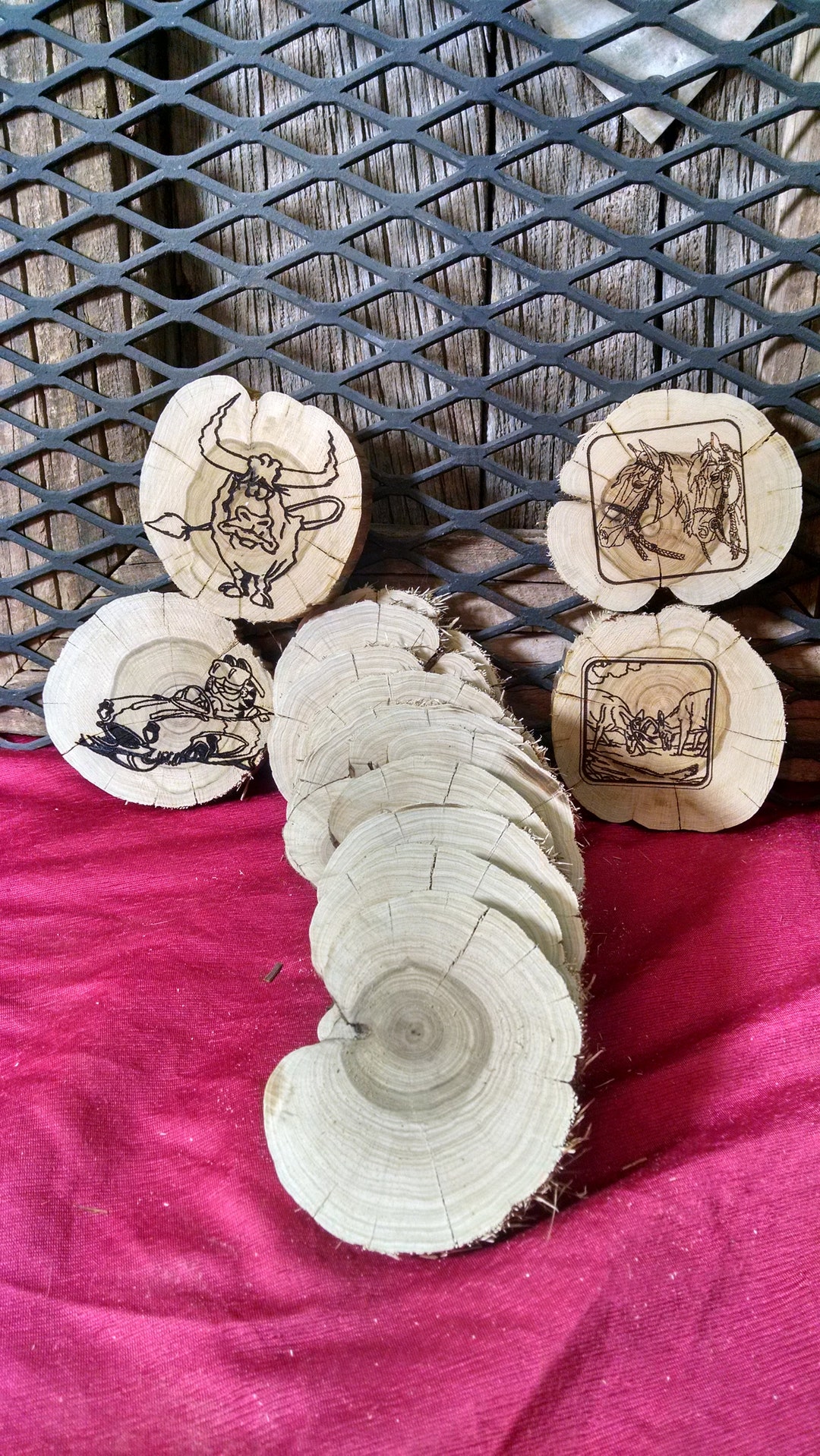 Handcrafted Cedar Circles Wood Working Semi Rounds DIY Projects Qty of