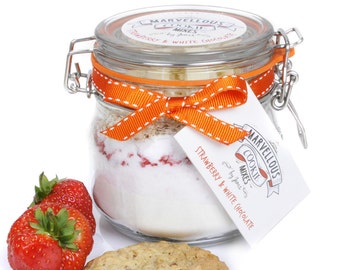 Strawberry & White Chocolate Cookie Mix - Bake at home