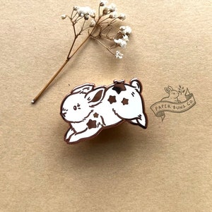 Stars Lop | White+Rose Gold Bunny Rabbit Enamel Pin