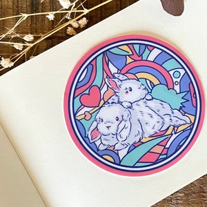 Rainbow Mix Buns Vinyl Sticker
