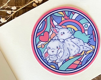 Rainbow Mix Buns Vinyl Sticker