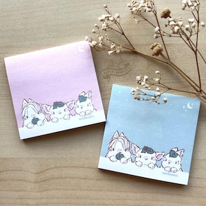 Pink/Green Leaves Buns Sticky Notes | Post It Notes, Sticky Memo Pad
