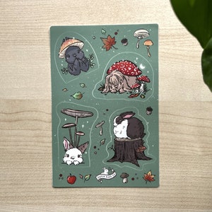 Panini ai funghi / Foglio di adesivi in vinile / Impermeabile