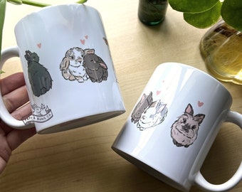 Lil Heart Buns Mug | 11 oz Rabbit Mug | Please read description