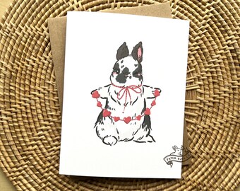 Heart Garland Bun Card | Love card, Valentines Card, Blank Card