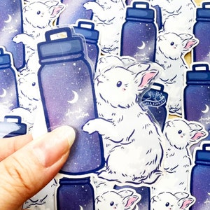 Drink Water Bun Clear Sticker